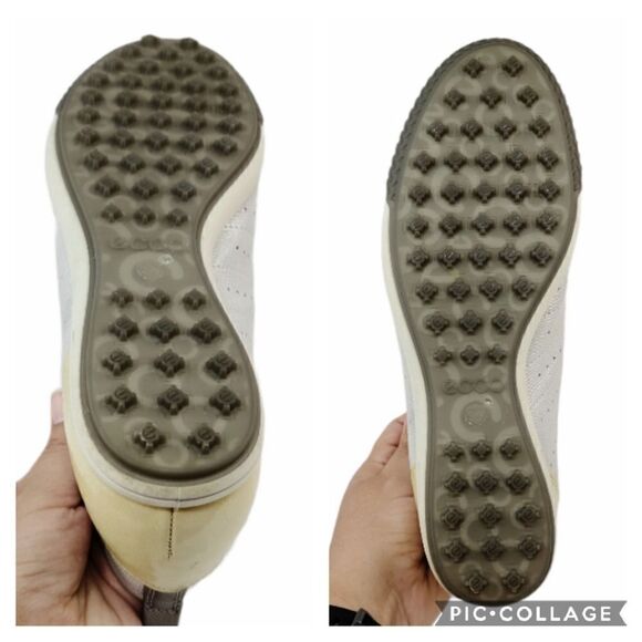 ECCO HydroMax Street Luxe Golf Shoes Leather Metallic Shine Size EU 39 USA 8 8.5 - Picture 6 of 10